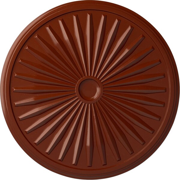 Ekena Millwork Leandros Ceiling Medallion (Fits Canopies up to 5"), 33 1/8"OD x 3 1/2"ID x 1 3/8"P, Firebrick CM33LEFIF - main